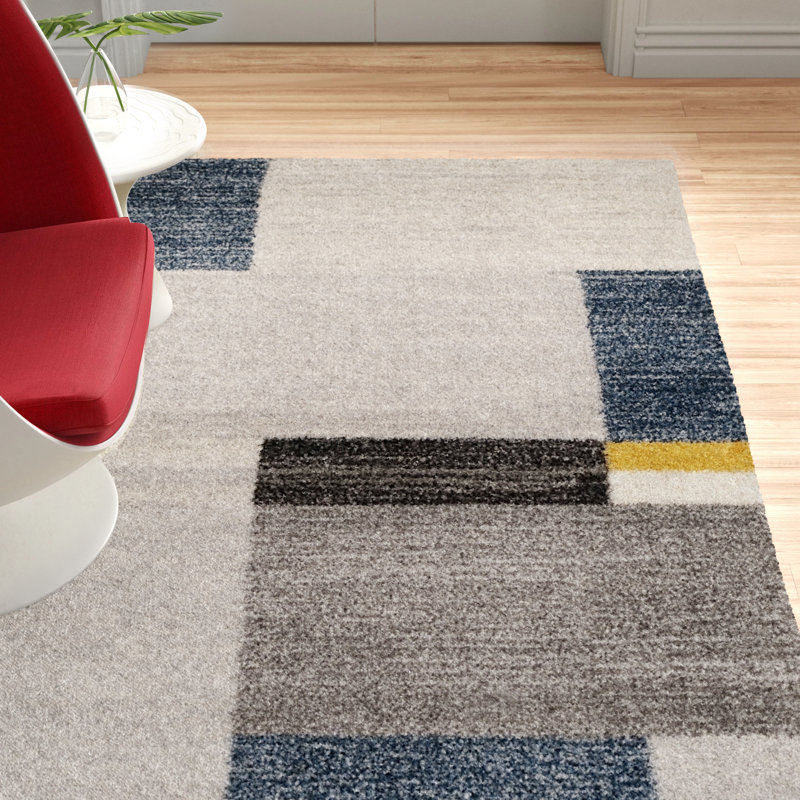 Metro Lane Backman Blue/Grey Rug & Reviews Wayfair.co.uk